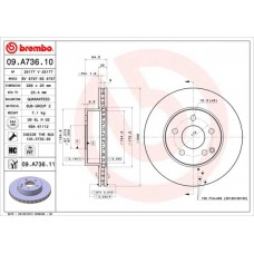 09.A736.11 BREMBO Гальмівний диск