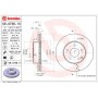 09.A736.10 BREMBO Гальмівний диск