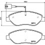 8DB 355 020-561 HELLA PAGID Комплект гальмівних колодок дисковий гальм