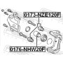 0176-NHW20F FEBEST Поршень корпус скоби гальма