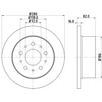 8DD 355 113-711 HELLA PAGID Гальмівний диск