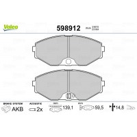 598912 VALEO КомплеК т гальмівних колодок, дискове гальмо