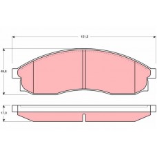 GDB3107 TRW Комплект гальмівних колодок дисковий гальм