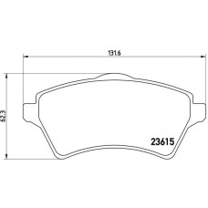 P 44 011 BREMBO Комплект гальмівних колодок дисковий гальм