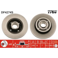 DF4274S TRW Гальмівний диск