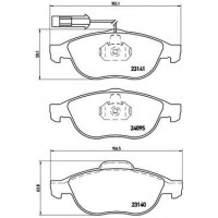 P 23 114 BREMBO Комплект гальмівних колодок дисковий гальм