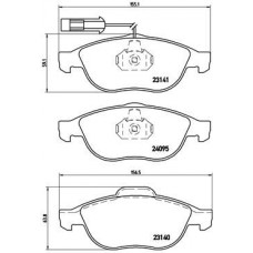 P 23 114 BREMBO Комплект гальмівних колодок дисковий гальм