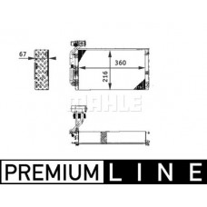 AE 61 000P MAHLE Випарник кондиціонера