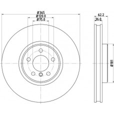 8DD 355 129-311 HELLA Гальмівний диск