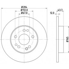 8DD 355 100-931 HELLA Гальмівний диск