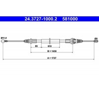 24.3727-1000.2 ATE Тросик, cтояночный тормоз