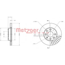 6110054 METZGER Гальмівний диск