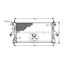 PEA2304 AVA QUALITY COOLING Радіатор охолодження двигуна