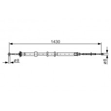 1 987 482 240 BOSCH Тросик, cтояночный тормоз