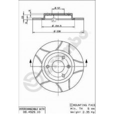 08.4929.75 BREMBO Гальмівний диск