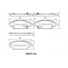 DBP5154 DANAHER Комплект гальмівних колодок дисковий гальм