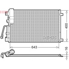 DCN46008 DENSO Конденсатор кондиціонера