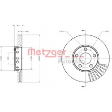 6110016 METZGER Гальмівний диск