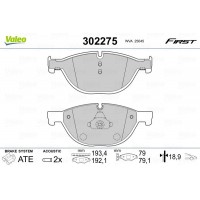 302275 VALEO КомплеК т гальмівних колодок, дискове гальмо