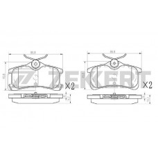 BS-1147 ZEKKERT Комплект гальмівних колодок дисковий гальм