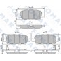 FO 809681 FOMAR Friction Комплект гальмівних колодок дисковий гальм
