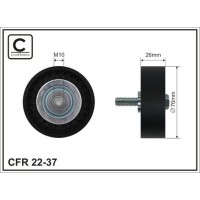 22-37 CAFFARO Паразитный / ведущий ролик, Поліклиновий ремінь