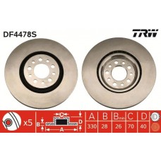 DF4478S TRW Гальмівний диск