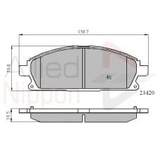 ADB0591 COMLINE КомплеК т гальмівних колодок, дискове гальмо