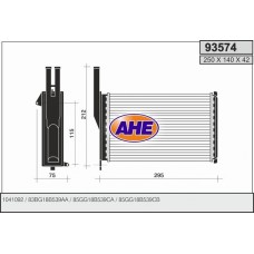 93574 AHE Теплообмінник обігрів салону