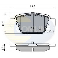 CBP01039 COMLINE КомплеК т гальмівних колодок, дискове гальмо