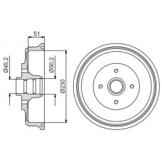 0 986 477 178 BOSCH Гальмівний барабан