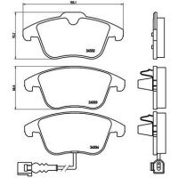 P 85 112X BREMBO Комплект гальмівних колодок дисковий гальм
