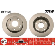 DF4428 TRW Гальмівний диск