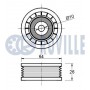 540592 RUVILLE Паразитный / ведущий ролик, поликлиновой ремень