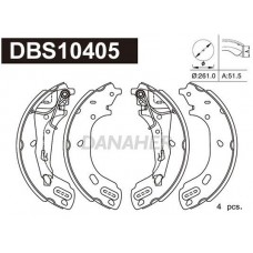 DBS10405 DANAHER Комплект гальмівних колодок