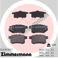 24435.150.1 ZIMMERMANN КомплеК т гальмівних колодок, дискове гальмо