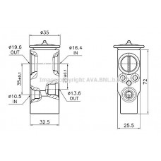 CN1340 AVA QUALITY COOLING Розширювальний клапан кондиціонера