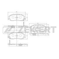 BS-2803 ZEKKERT Комплект гальмівних колодок дисковий гальм
