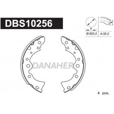 DBS10256 DANAHER Комплект гальмівних колодок