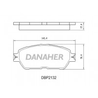DBP2132 DANAHER Комплект гальмівних колодок дисковий гальм