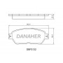 DBP2132 DANAHER Комплект гальмівних колодок дисковий гальм