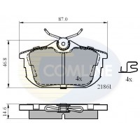 CBP3945 COMLINE Комплект гальмівних колодок дисковий гальм