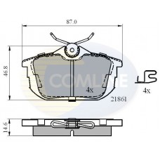 CBP3945 COMLINE Комплект гальмівних колодок дисковий гальм