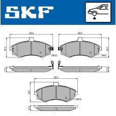 VKBP 80591 A SKF Комплект гальмівних колодок дисковий гальм