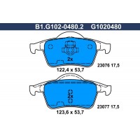 B1.G102-0480.2 GALFER КомплеК т гальмівних колодок, дискове гальмо