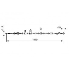 1 987 482 853 BOSCH Тросик, cтояночный тормоз