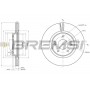 CD8680V BREMSI Гальмівний диск