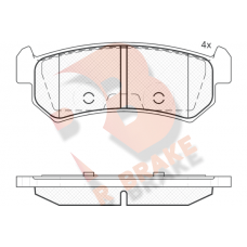 RB1727 R BRAKE Комплект гальмівних колодок дисковий гальм