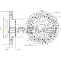 CD7694V BREMSI Гальмівний диск