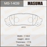 MS-1409 MASUMA Комплект гальмівних колодок